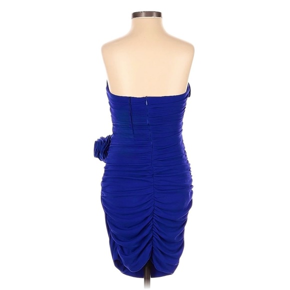 NWT ZARA Strapless Mini Cut Out Dress 3D Flower Applique Knit Size M - Picture 5 of 10